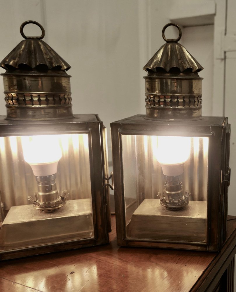 Brass Carriage Table Lights, 1880, Set of 4 for sale at Pamono