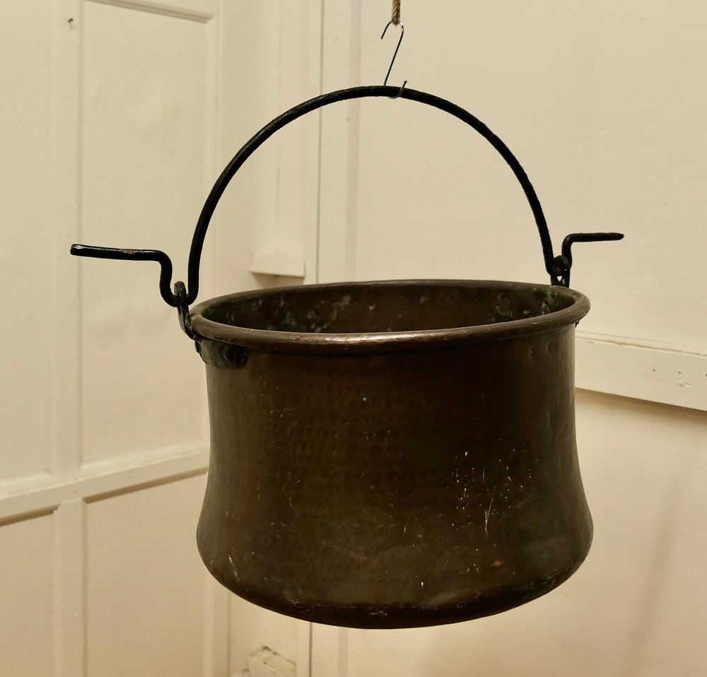 Large Antique Brass Cooking Pot, 1850 for sale at Pamono