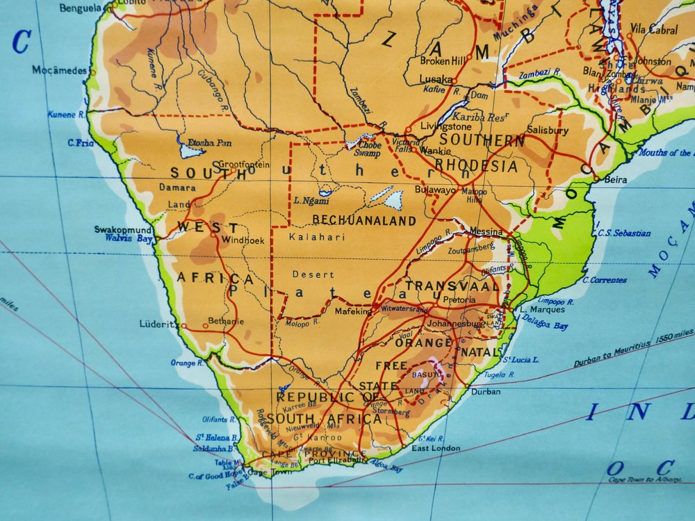 Charts of Physical Maps by G.W. Bacon, 1920s for sale at Pamono