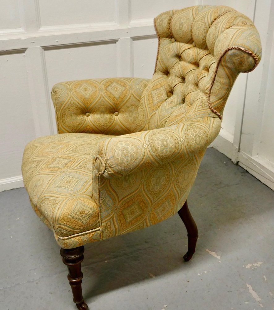 Victorian Button Back Armchair, 1870s for sale at Pamono