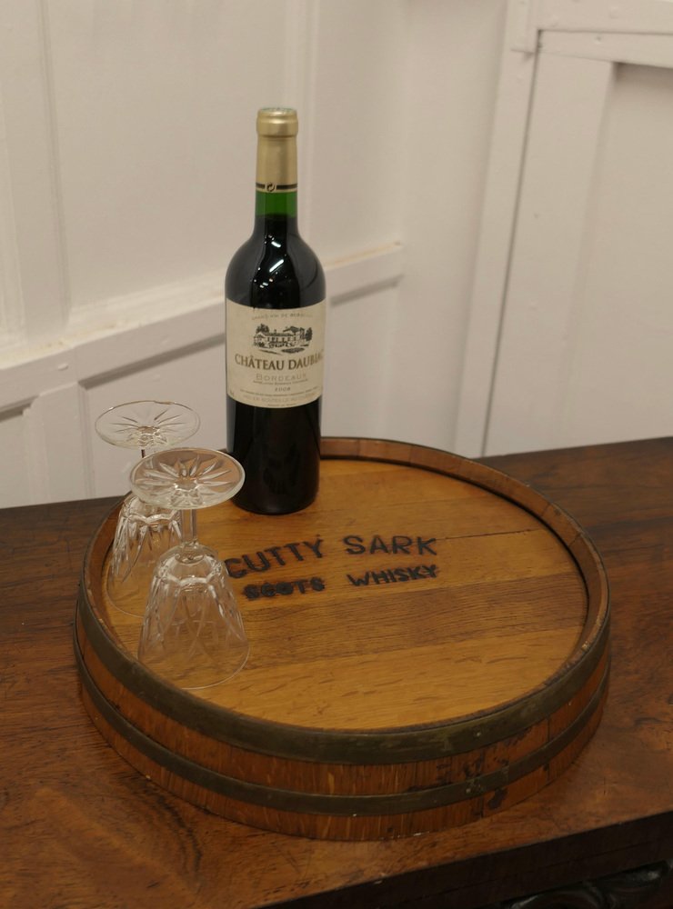Cutty Sark Whisky Barrel Top Tray, Scotland, 1930s for sale at Pamono