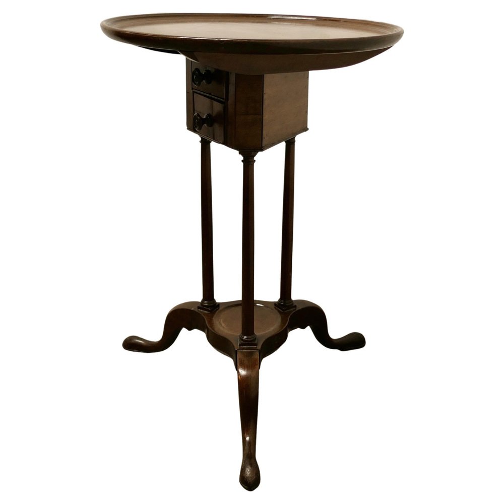 Tilt Top Wine Table with Drawers Under, 1880s for sale at Pamono