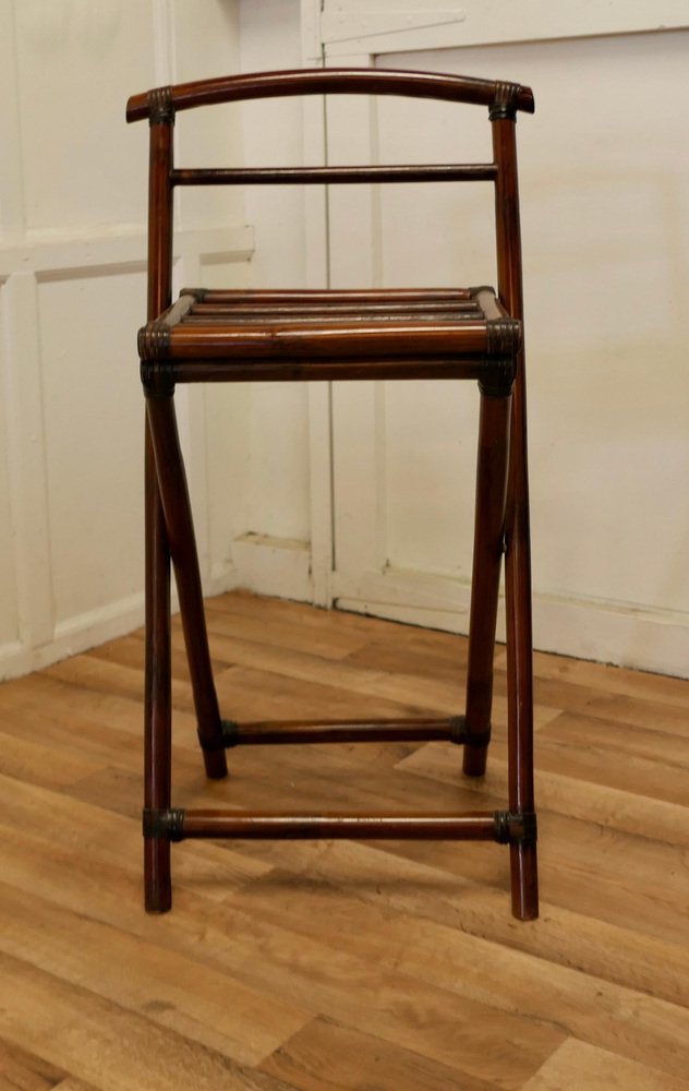 Folding Bamboo Luggage Rack, 1960s for sale at Pamono