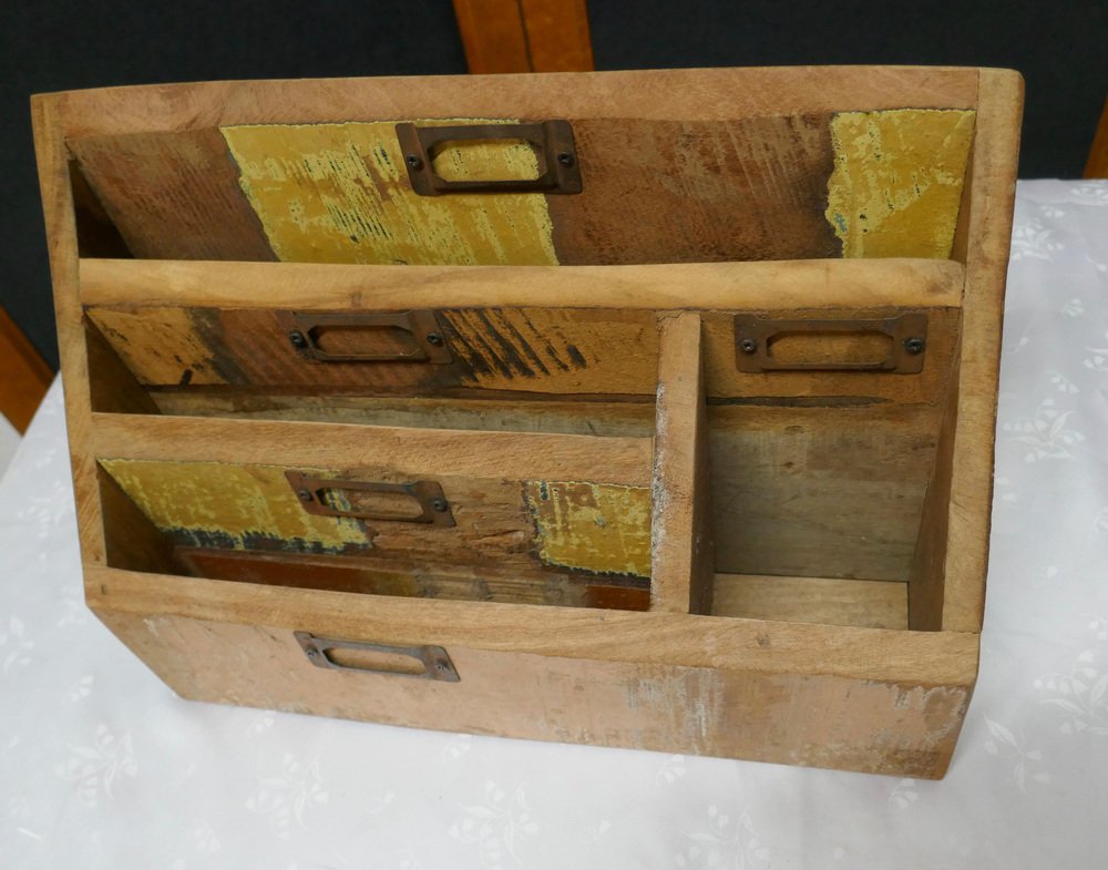 Industrial Desk Top Stationary Box with Letter Rack, 1960 for sale at