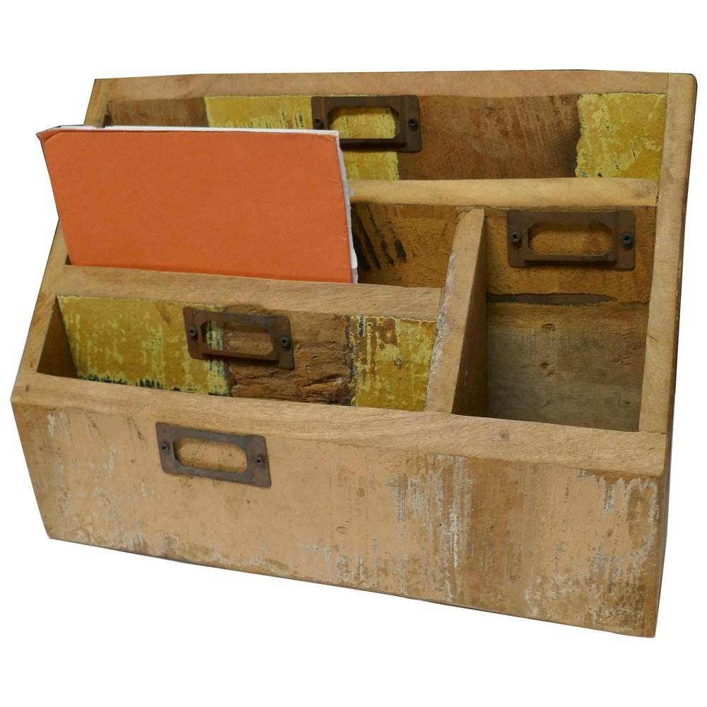 Industrial Desk Top Stationary Box with Letter Rack, 1960 for sale at