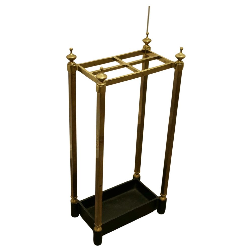 Victorian Umbrella Stand in Brass and Cast Iron, 1880 for sale at Pamono