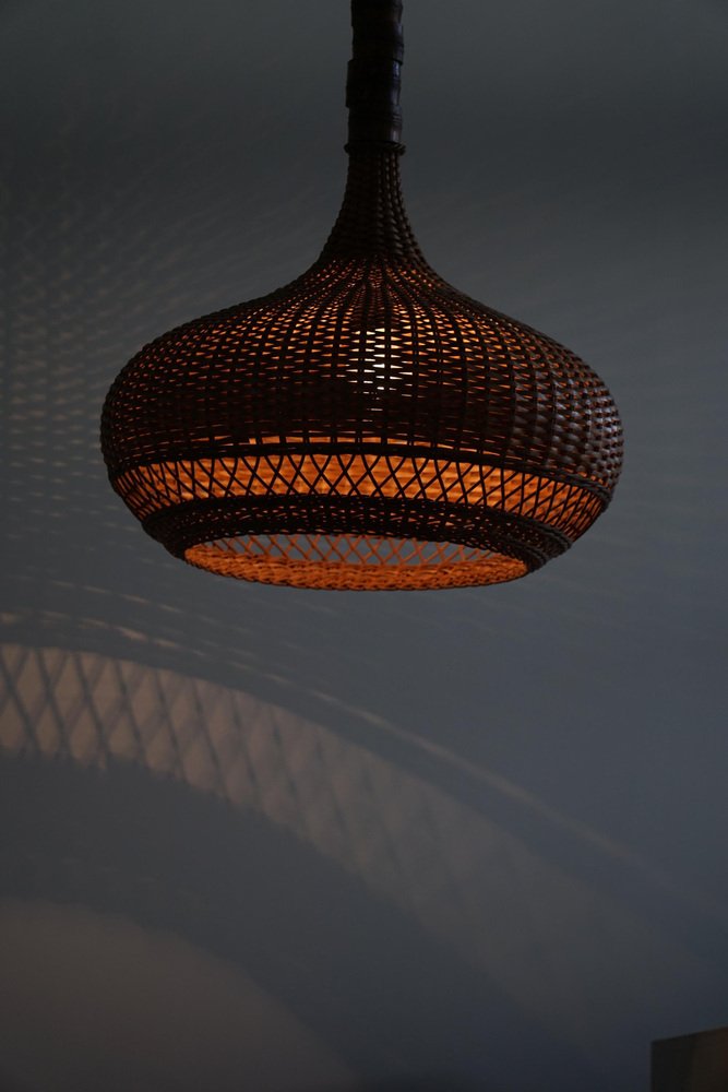 Mid-Century Danish Rattan Pendant, 1960s for sale at Pamono