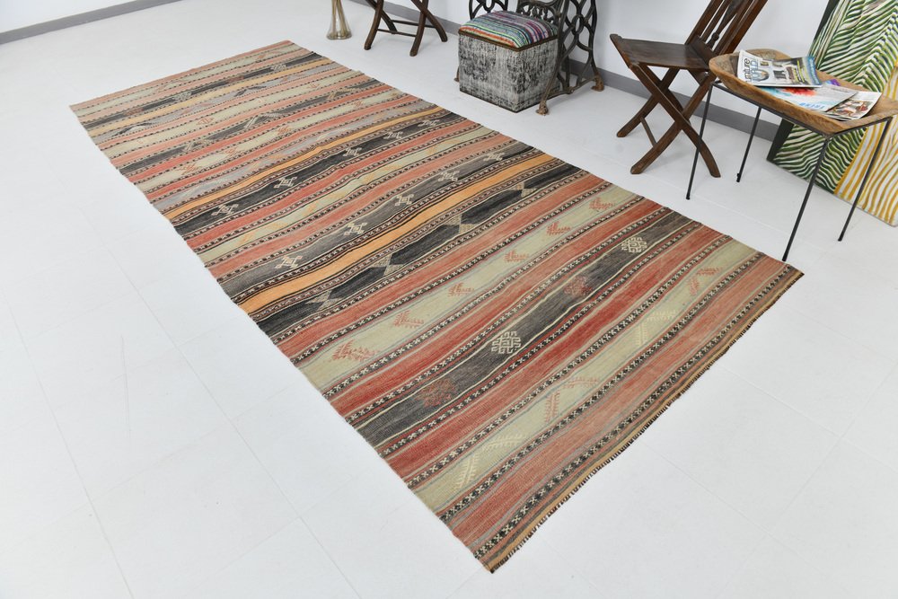 Large Vintage Turkish Kilim Rug for sale at Pamono