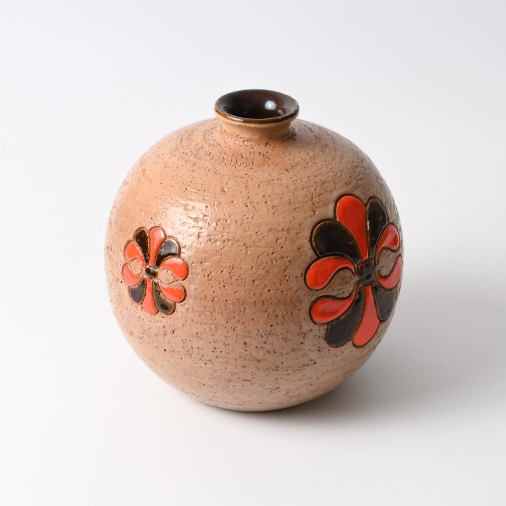 Piastrella - Vaso di fiori colorato con grandi angoli a forma di testa