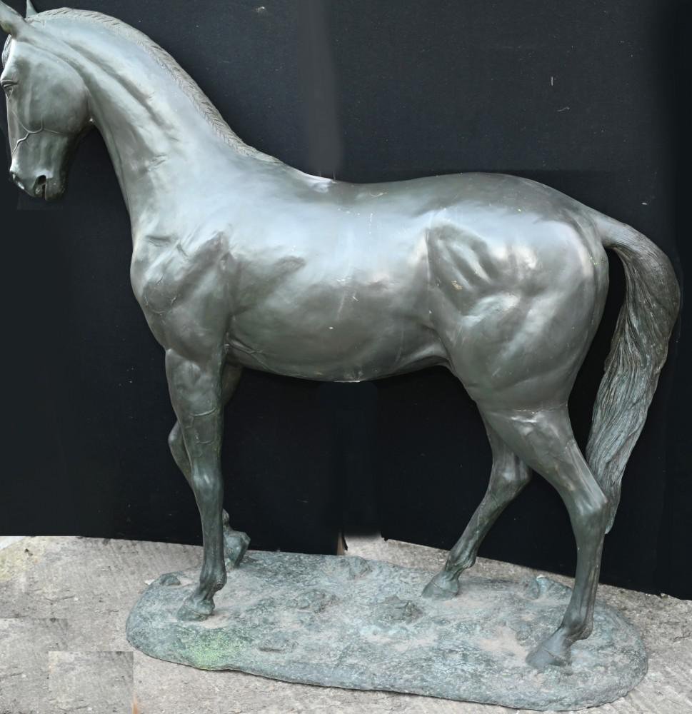 Bronze Garden Horse Equestrian Sculpture for sale at Pamono