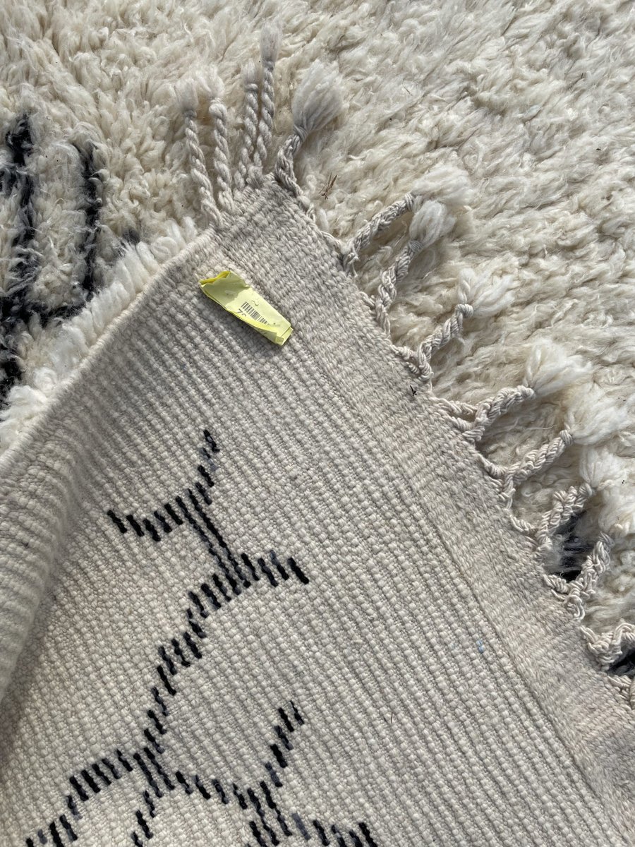 White Modern Berber Area Rug, 2000s for sale at Pamono