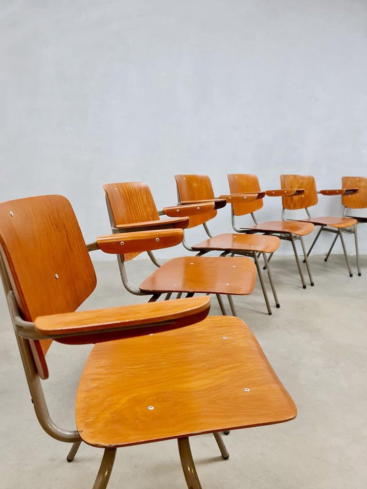 Vintage Stackable Chairs by Kho Liang Ie, 1950s, Set of 6 for sale at