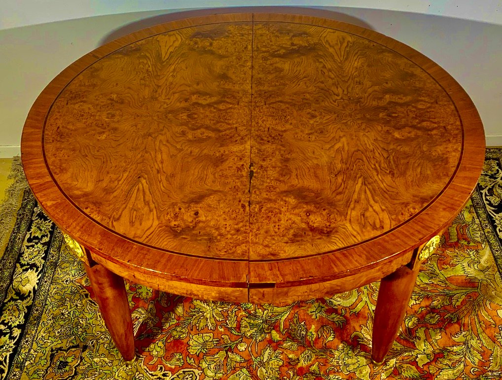 Art Deco Oval Table, 1925 for sale at Pamono