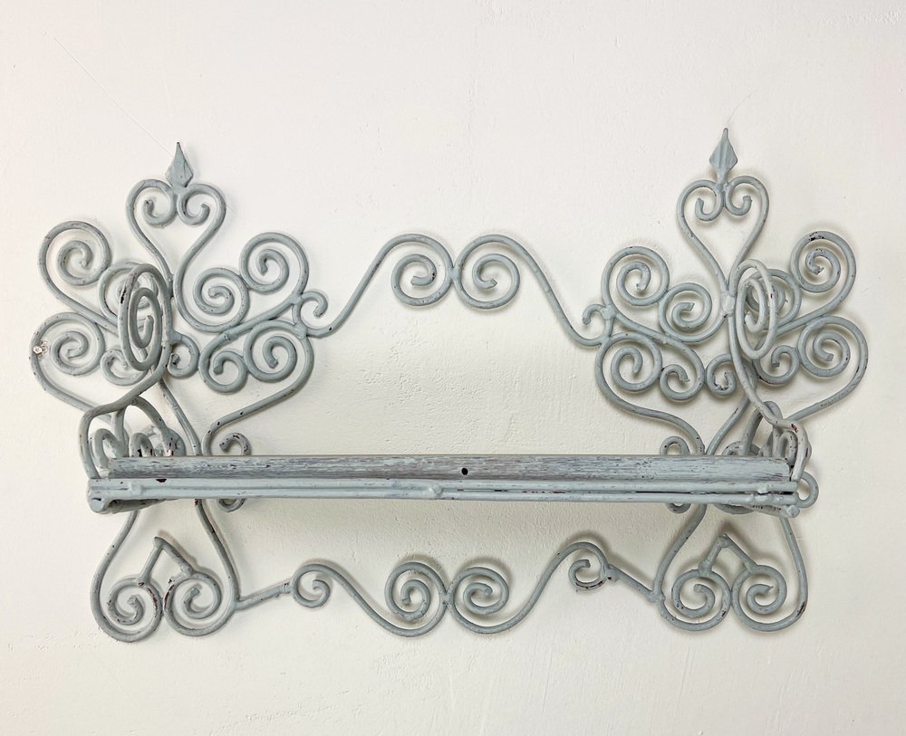 Wrought Iron French Wall Shelf for Kitchen or Bathroom, 1950s for sale