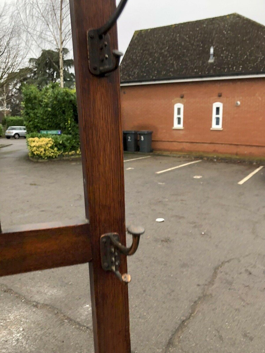 Edwardian Oak Coat Stand in Light Oak for sale at Pamono
