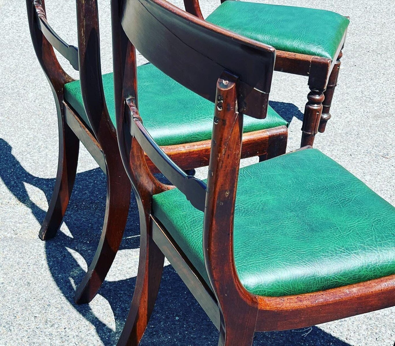 Mahogany Bar Back Dining Chairs, Set of 4 for sale at Pamono