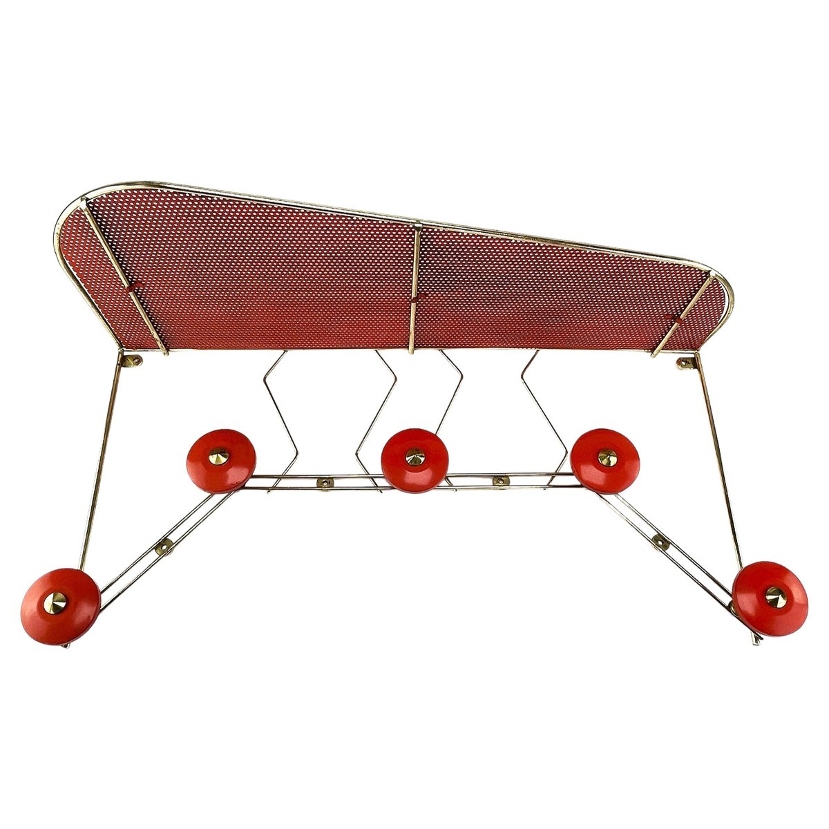 MidCentury Rockabilly Wall Coat Rack, 1950s for sale at Pamono