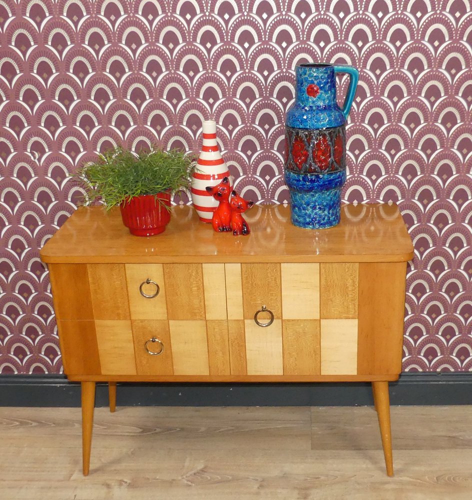 Chest of Drawers on Legs with Drawers from Joko Corridor Flurmöbel checkerboard, 1950s for sale
