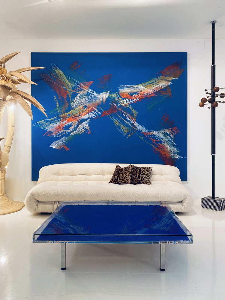 Blue Coffee Table by Yves Klein for sale at Pamono