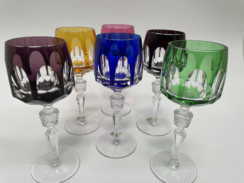 Nachtmann Lead Crystal Wine Glasses Römer Series Antique, Set of 6 for sale at Pamono
