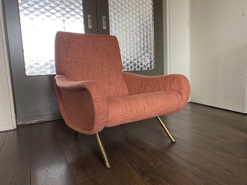 Panca Mid-Century moderna a doghe in teak e struttura in metallo, anni