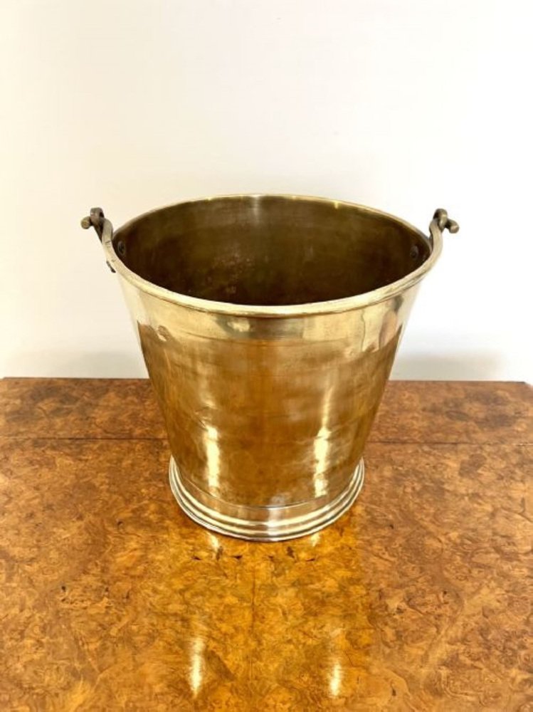 Antique Victorian Brass Coal Bucket, 1860 for sale at Pamono