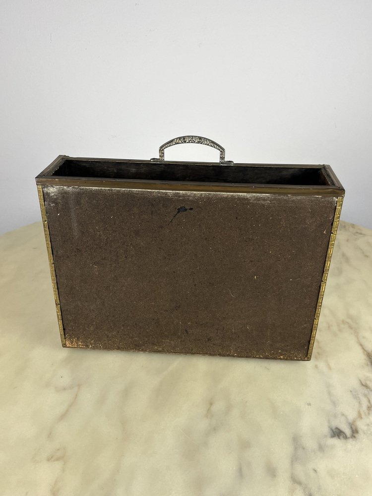 Holz Zeitschriftenständer 44x24cm - Vintage Stil Für Wohnzimmer & Büro