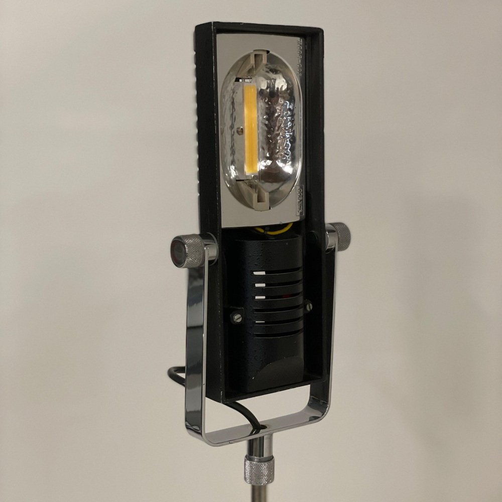 Italian Microphone Shaped Floor Lamp, 1980s for sale at Pamono