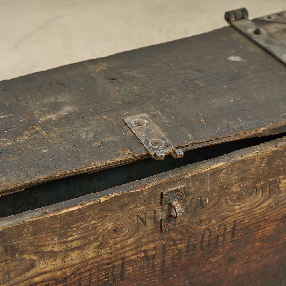 Vintage Military Wooden Trunk for sale at Pamono