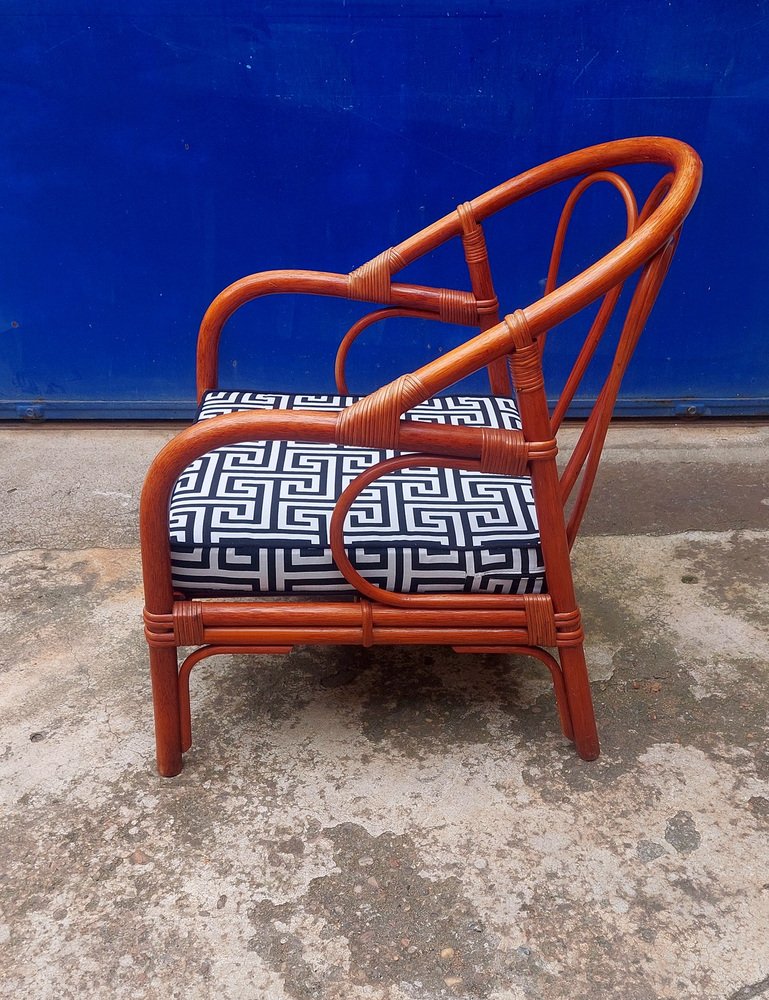 Sessel aus Bambus & Korbgeflecht, Italien, 1970er bei Pamono kaufen