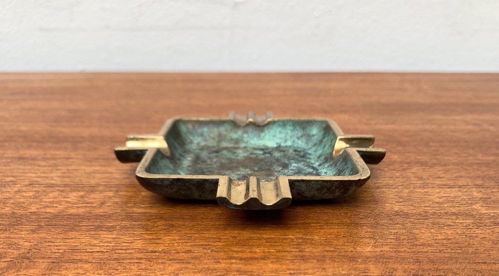 Posacenere In Ottone E Metallo Laccato