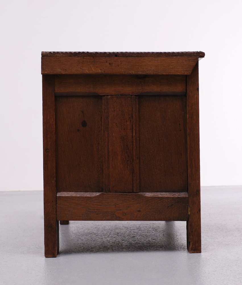 Antique Dutch Miniature Oak Blanket Chest, 1820 for sale at Pamono