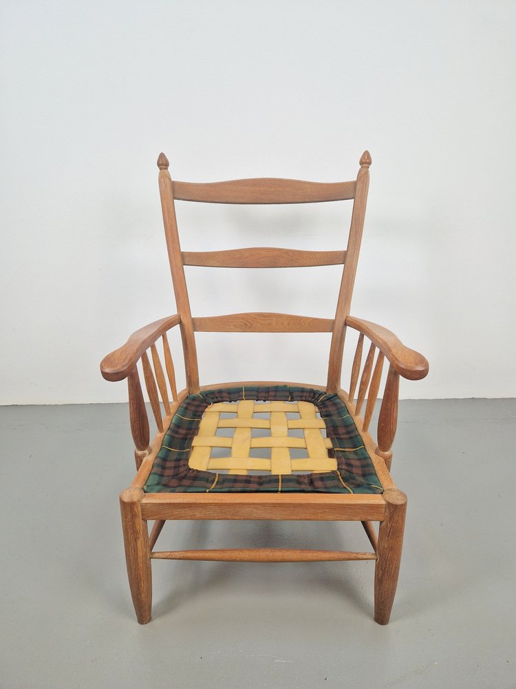 Vintage Scandinavian High Back Armchair, 1960s for sale at Pamono