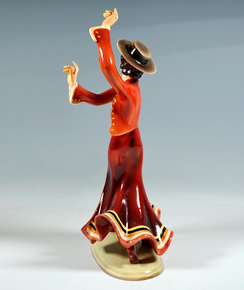 Spanische Art Deco Tänzerin Figur von Josef Lorenzl, 1939er bei Pamono ...