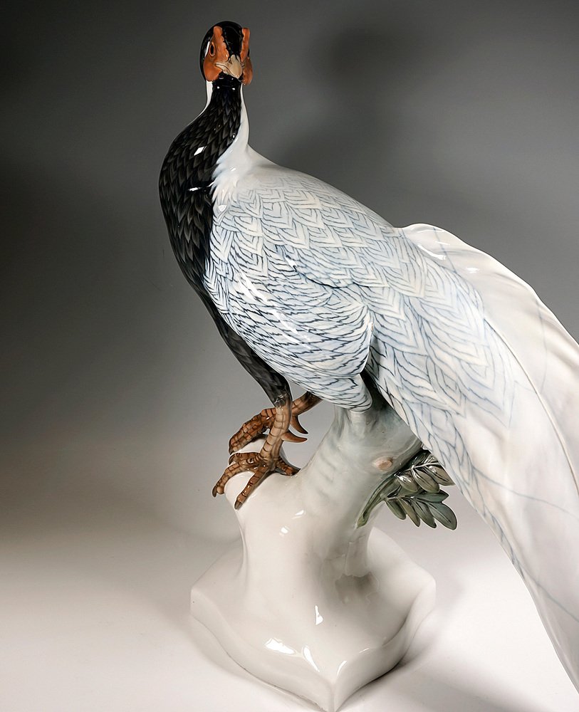 Große Porzellan Tierfigur Silber Fasan von Rosenthal Selb Germany, 1923 ...