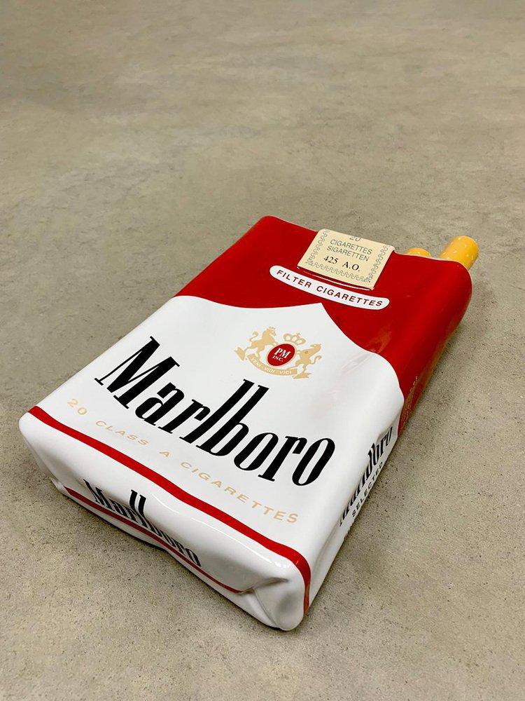 Vintage Ceramic Marlboro Sigarette Money Bowl Ashtray, 1970s for sale at Pamono