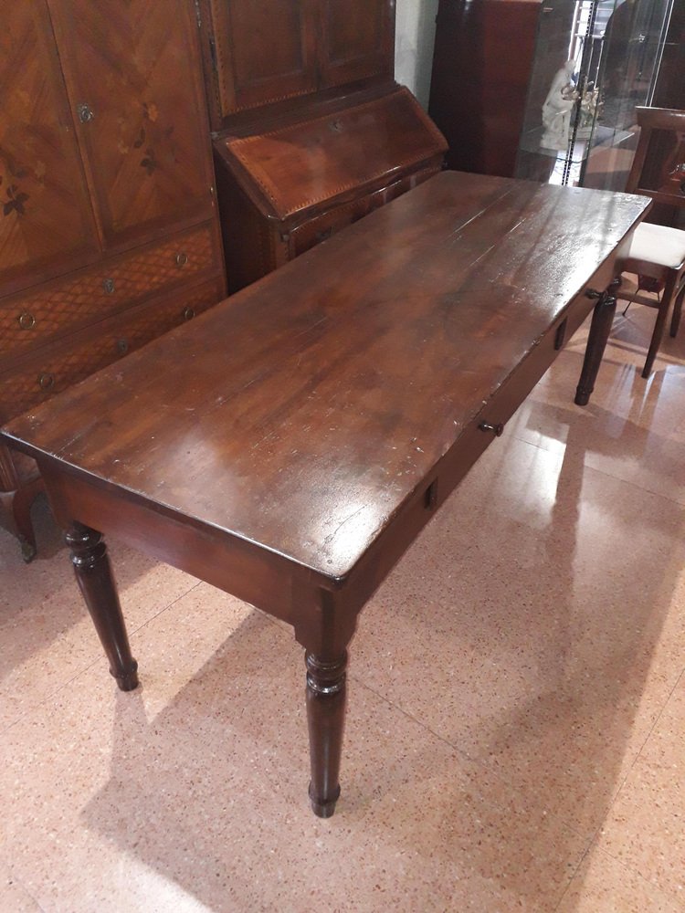 Antique Walnut Dining Table for sale at Pamono