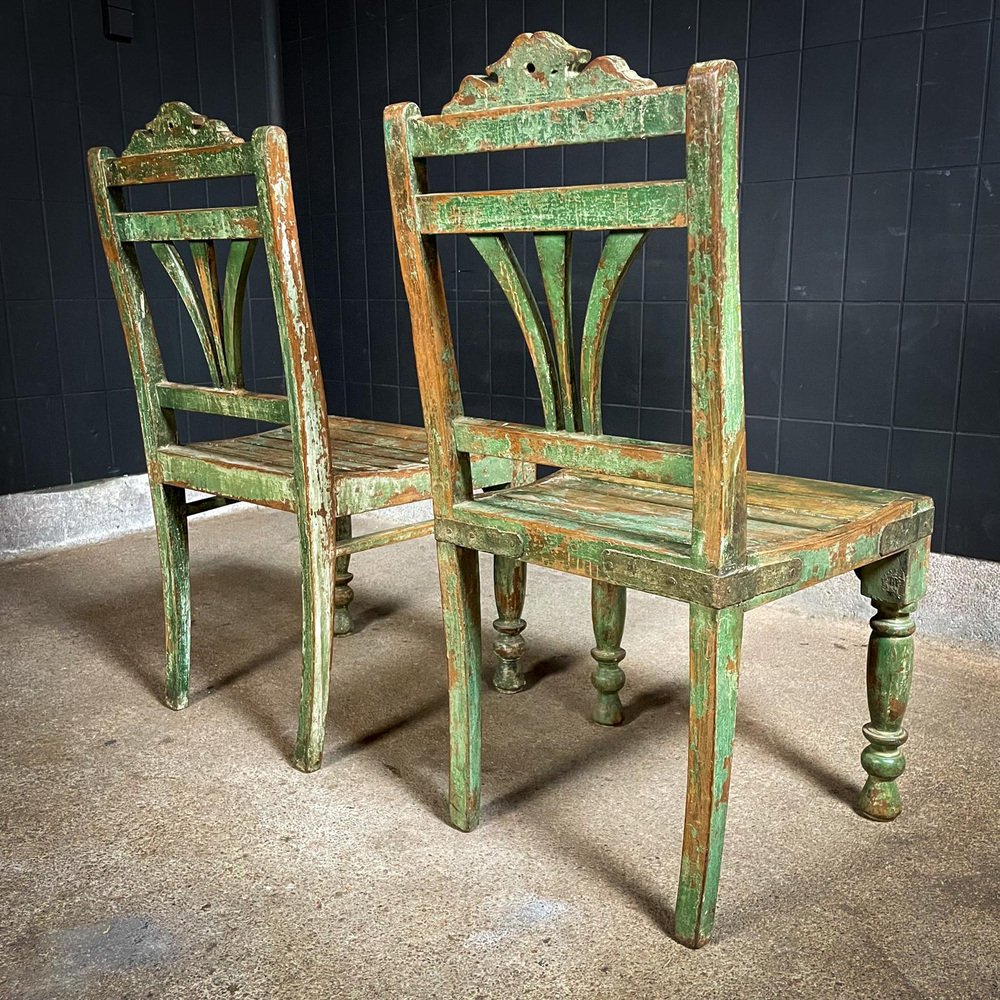 Antique Chairs, India, Set of 2 for sale at Pamono