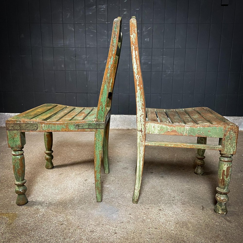 Antique Chairs, India, Set of 2 for sale at Pamono