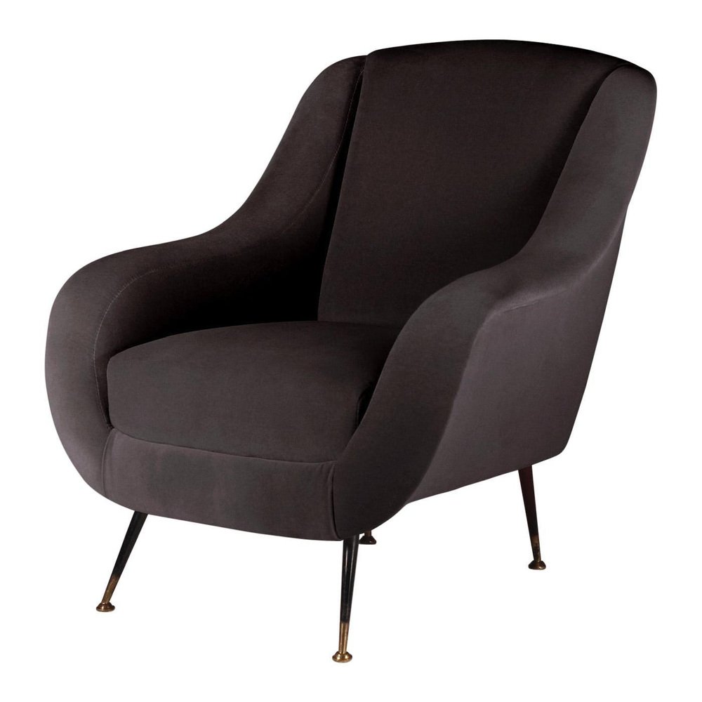 MidCentury Italian Lounge Chair Black, 2019 for sale at Pamono