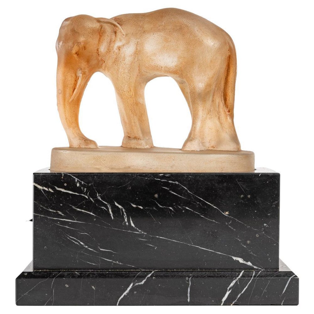 Art Deco Elephant Night Light for sale at Pamono