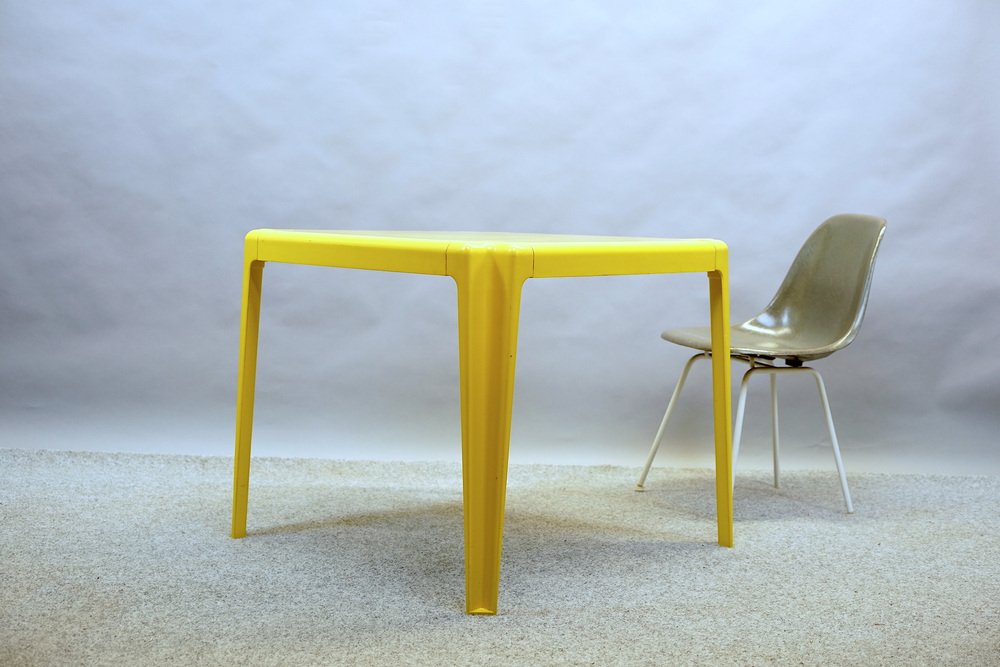 MidCentury Yellow Dining Table by Helmut Bätzner for Bofinger for sale at Pamono