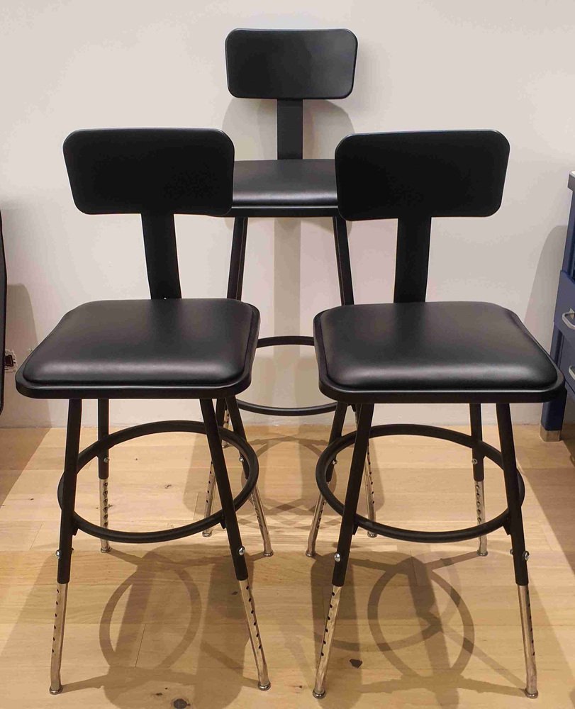 Adjustable Bar Stools, Set of 3 for sale at Pamono