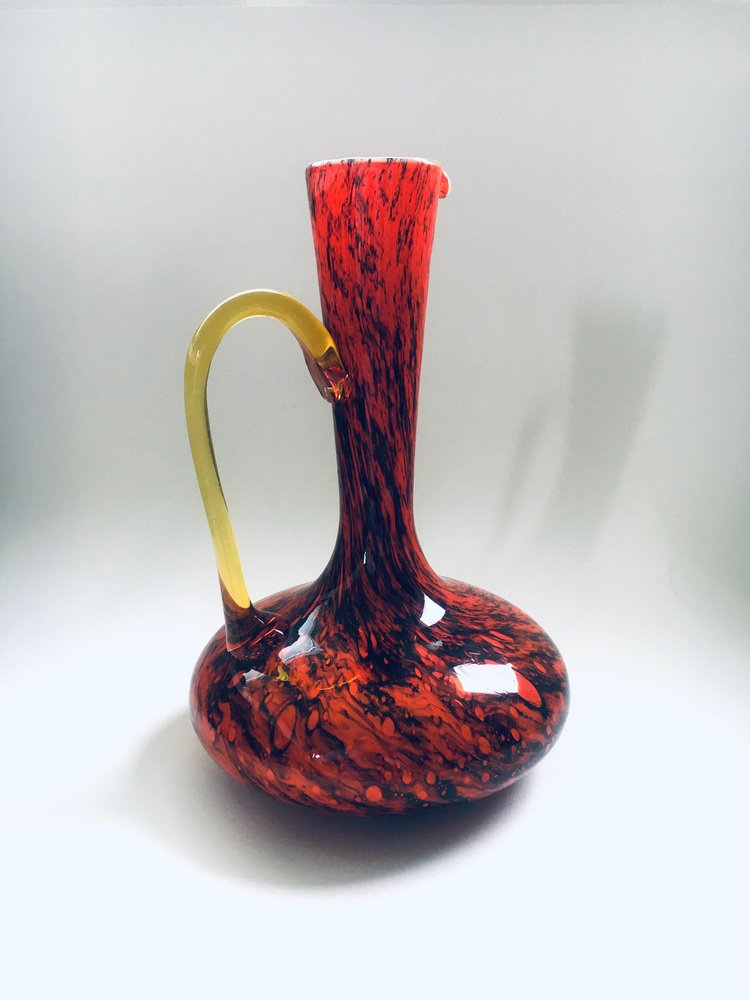MidCentury Art Glass Italian Decanter Vase by Carlo Moretti, Murano