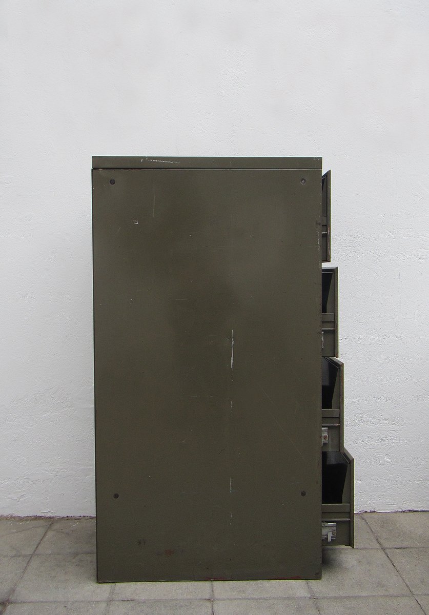 Industrieller Aktenschrank aus Metall von Acior, 1950er bei Pamono kaufen