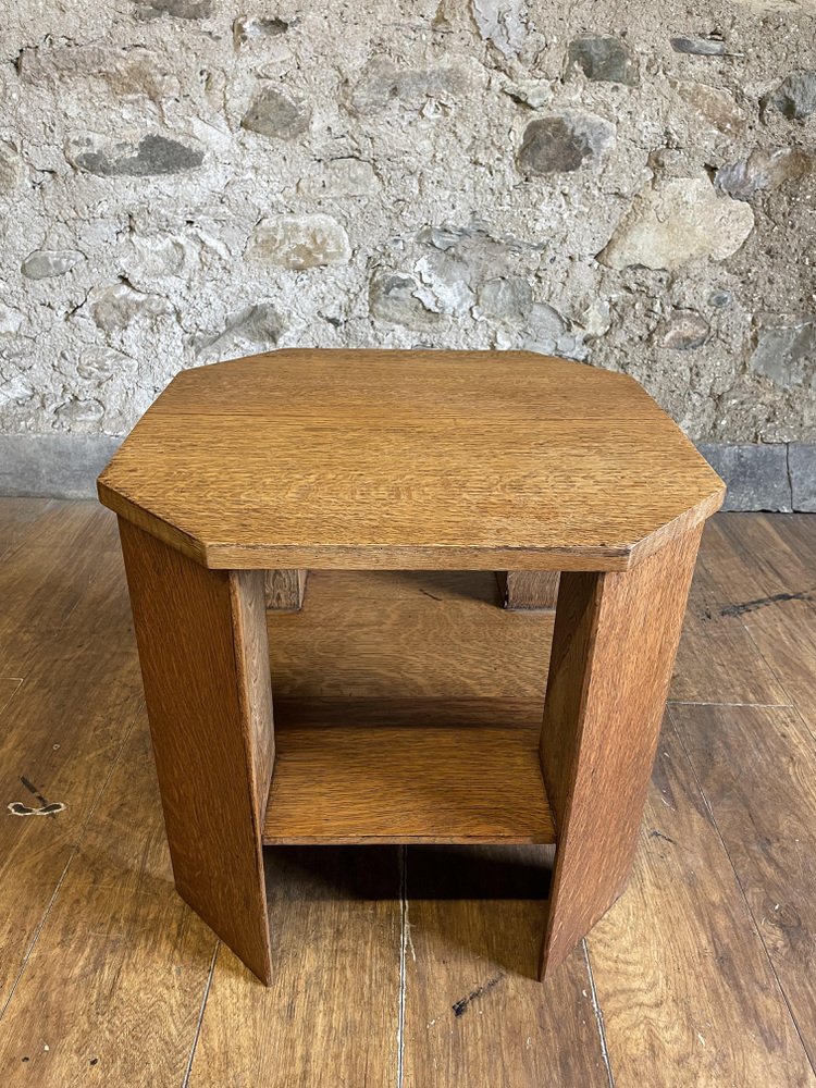 Oak Art Deco Side Table for sale at Pamono