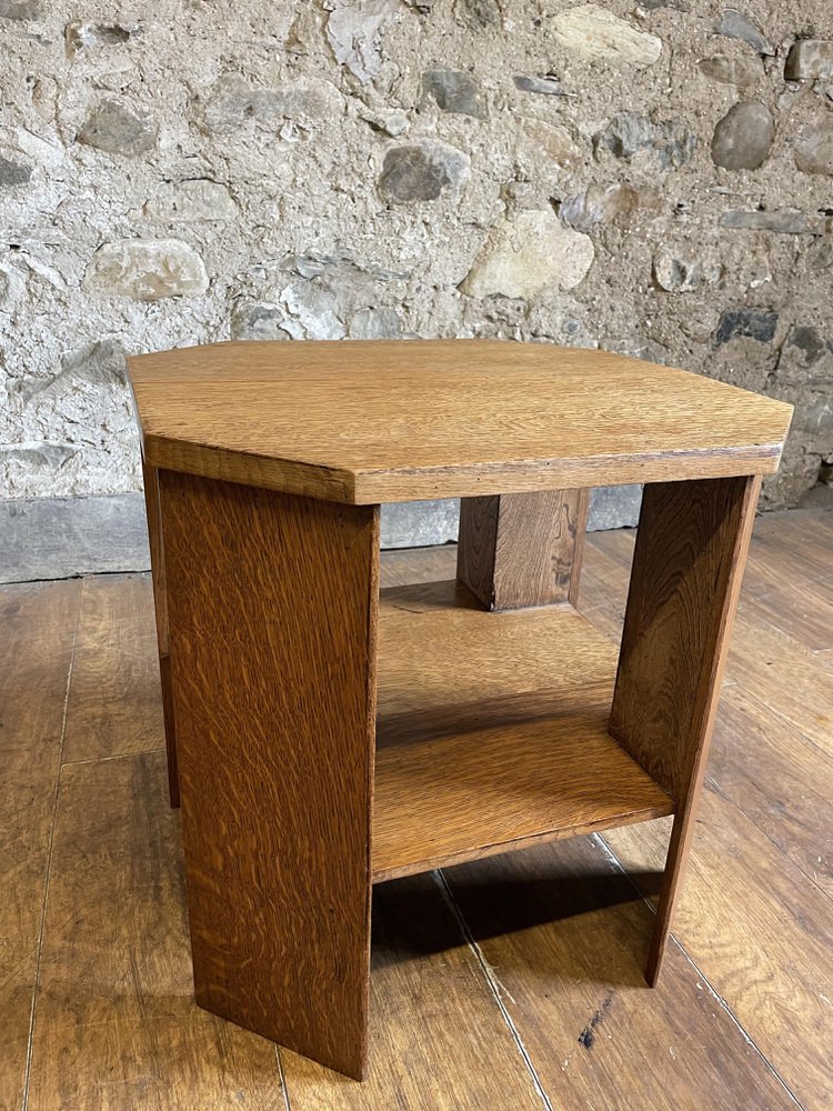 Oak Art Deco Side Table for sale at Pamono