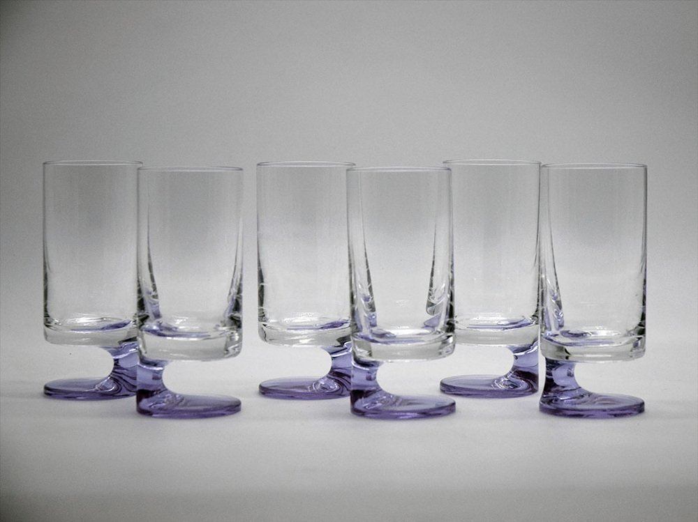 Smoke Glasses by Joe Colombo for Arnolfo Di Cambio, 1970s, Set of 6 for