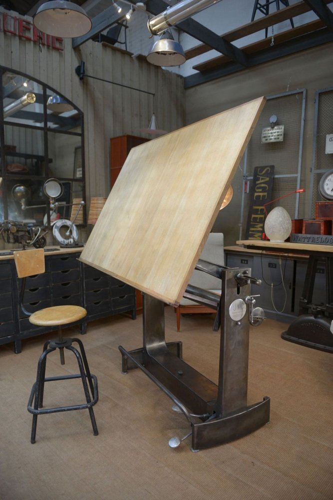 Adjustable Architect Table from Unic, 1960s for sale at Pamono