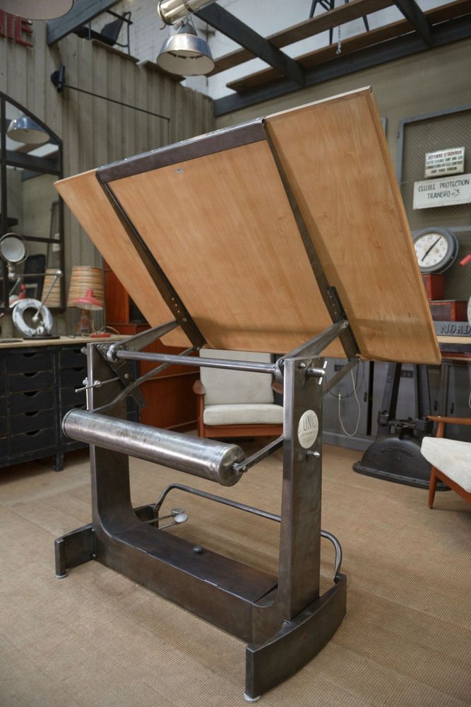 Adjustable Architect Table from Unic, 1960s for sale at Pamono